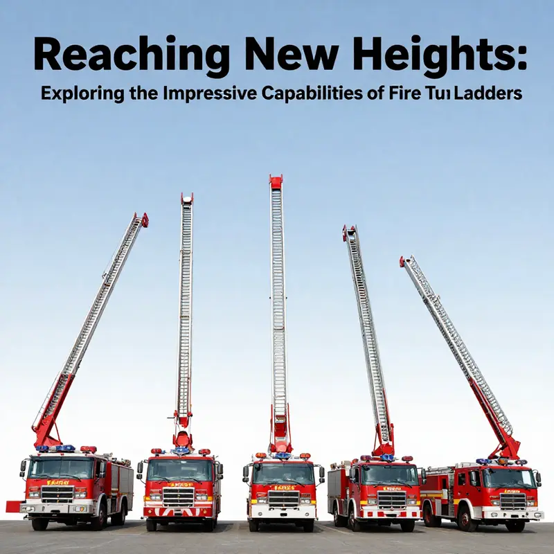 A standard aerial fire truck ladder demonstrating its typical reach.