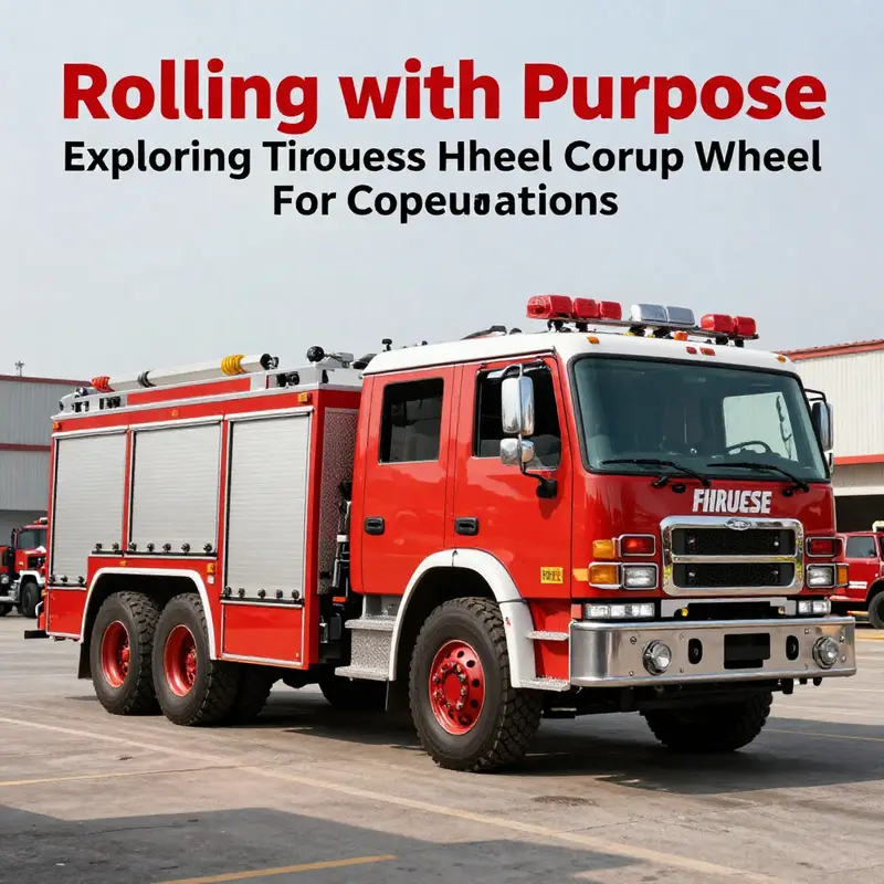 A six-wheeled urban fire engine ready for action, highlighting its standard configuration.