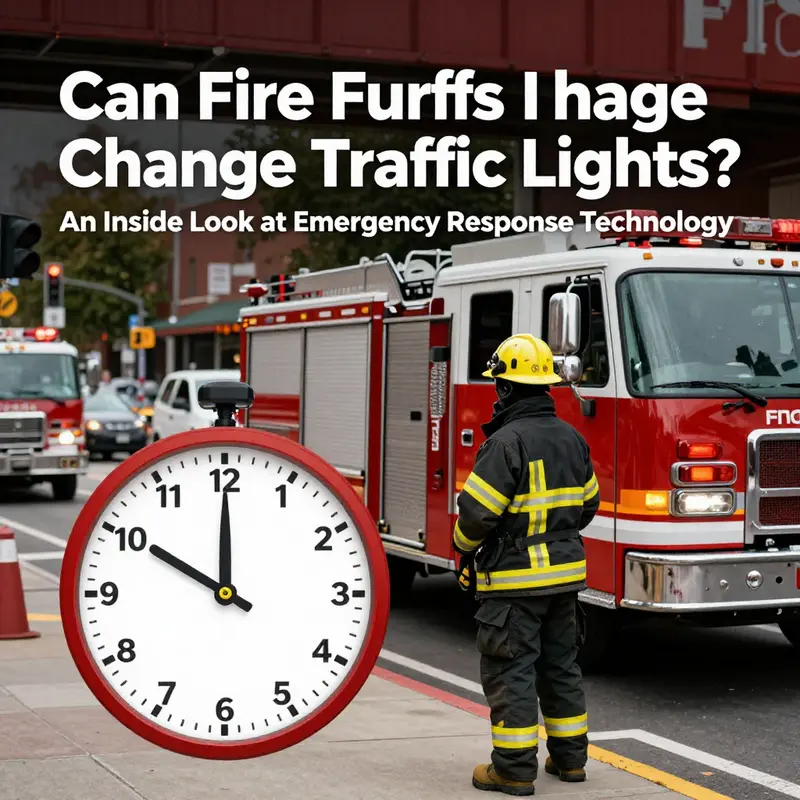 A fire truck utilizes a preemption system to change traffic lights as it rushes to an emergency.