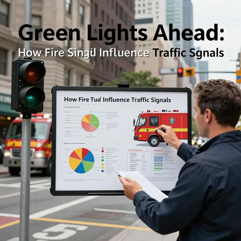 Fire truck utilizing Emergency Vehicle Preemption technology to change traffic lights.