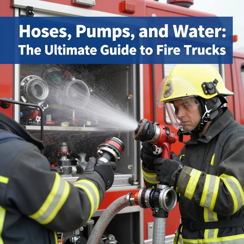 A fire truck demonstrating its critical role in firefighting with onboard water supply.