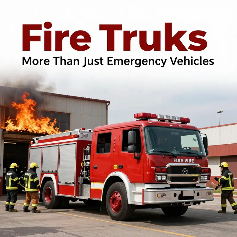 A striking representation of fire safety, depicting the vital role of fire trucks in operations.