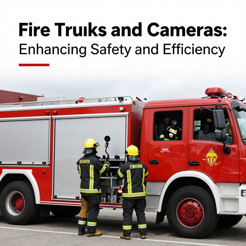 Rear and side view cameras enhance visibility and maneuverability of fire trucks.