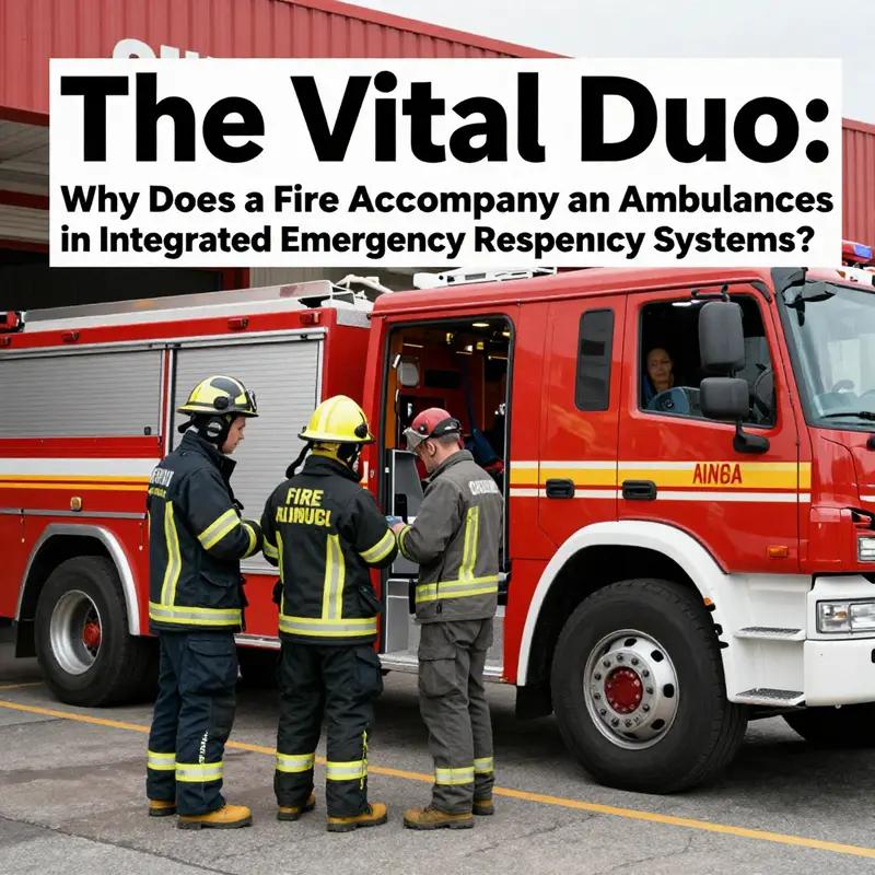 Fire truck and ambulance working side by side during an emergency response.