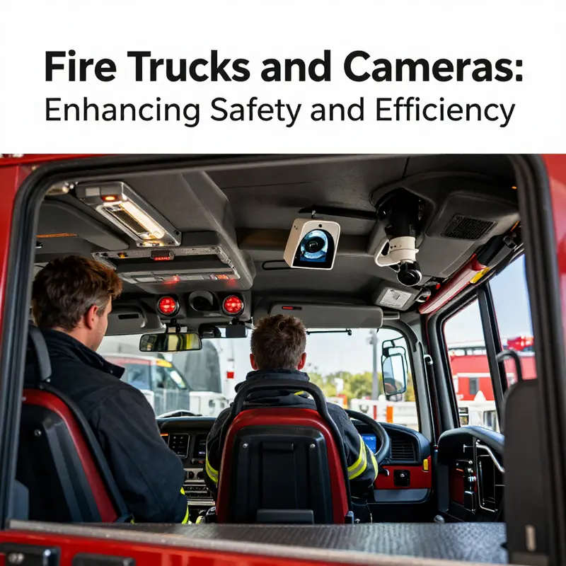 Rear and side view cameras enhance visibility and maneuverability of fire trucks.