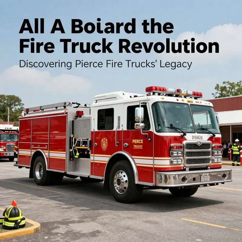 A pristine Pierce Fire Truck on the scene of a firefighting operation, representing innovation and heroism.