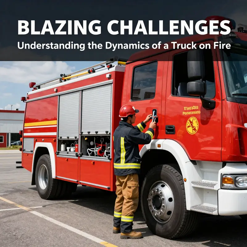 A trucking emergency intensifies as a logging truck bursts into flames, highlighting common causes of truck fires.
