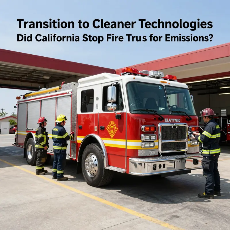 California fire trucks still operate despite strict emission regulations.