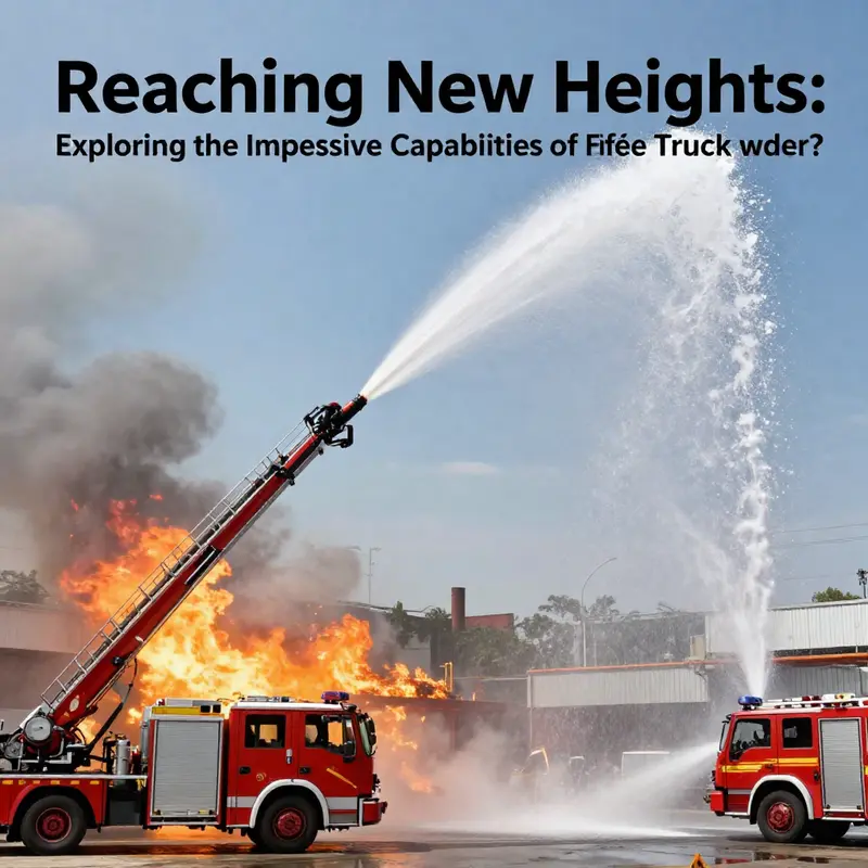 A standard aerial fire truck ladder demonstrating its typical reach.