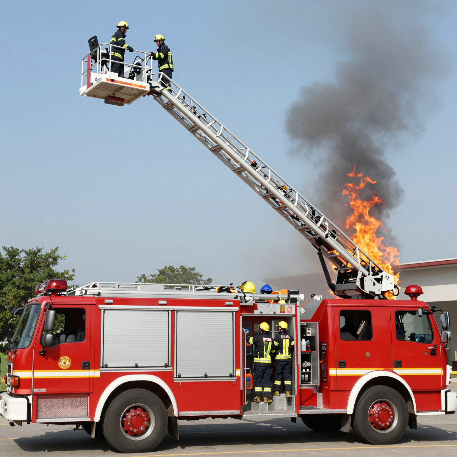 Fire Truck Ladder in Action