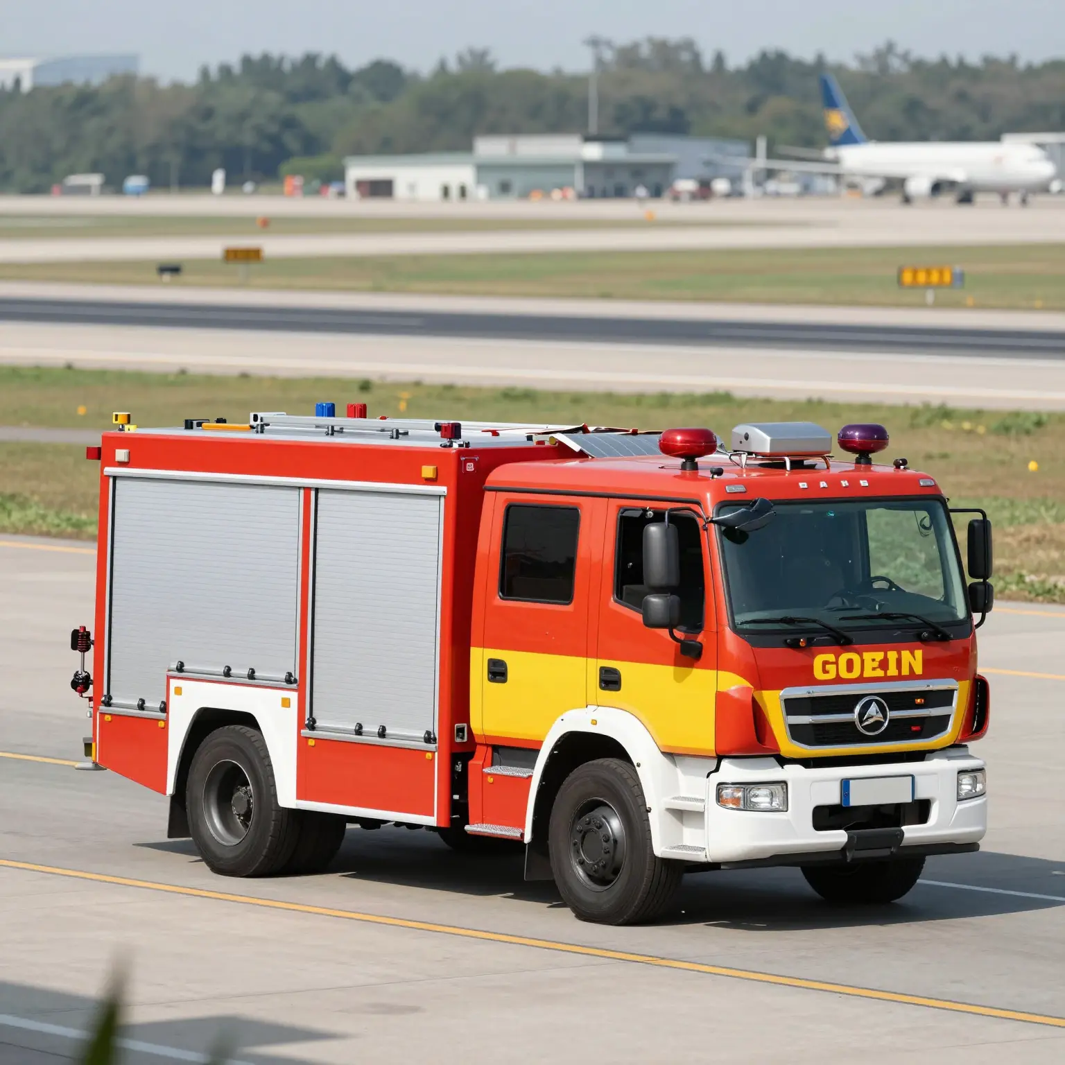 Modern Airport Fire Truck