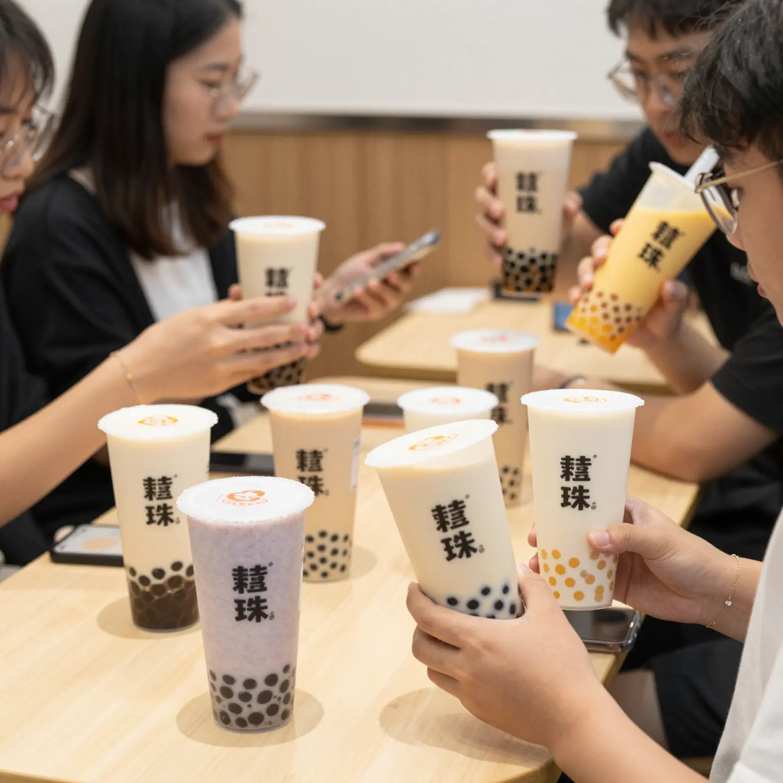 Disposable Plastic Cups in Use