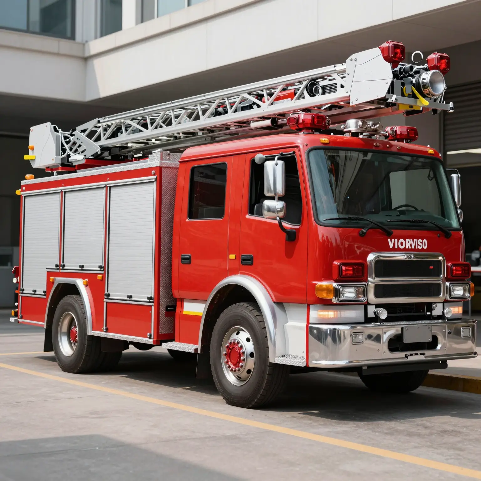 A modern fire truck