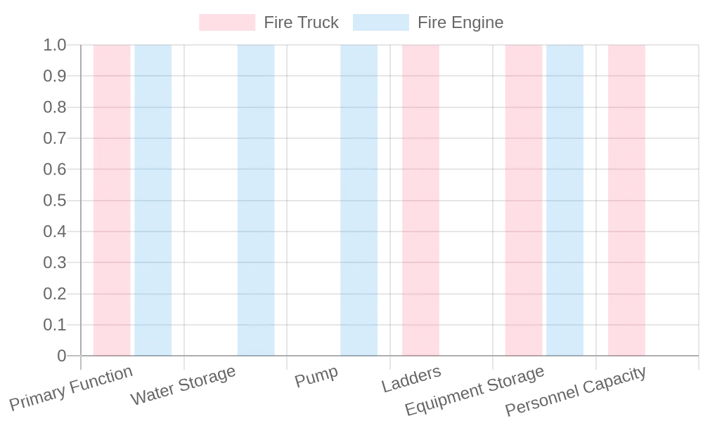 Comparison of Fire Truck and Fire Engine Features