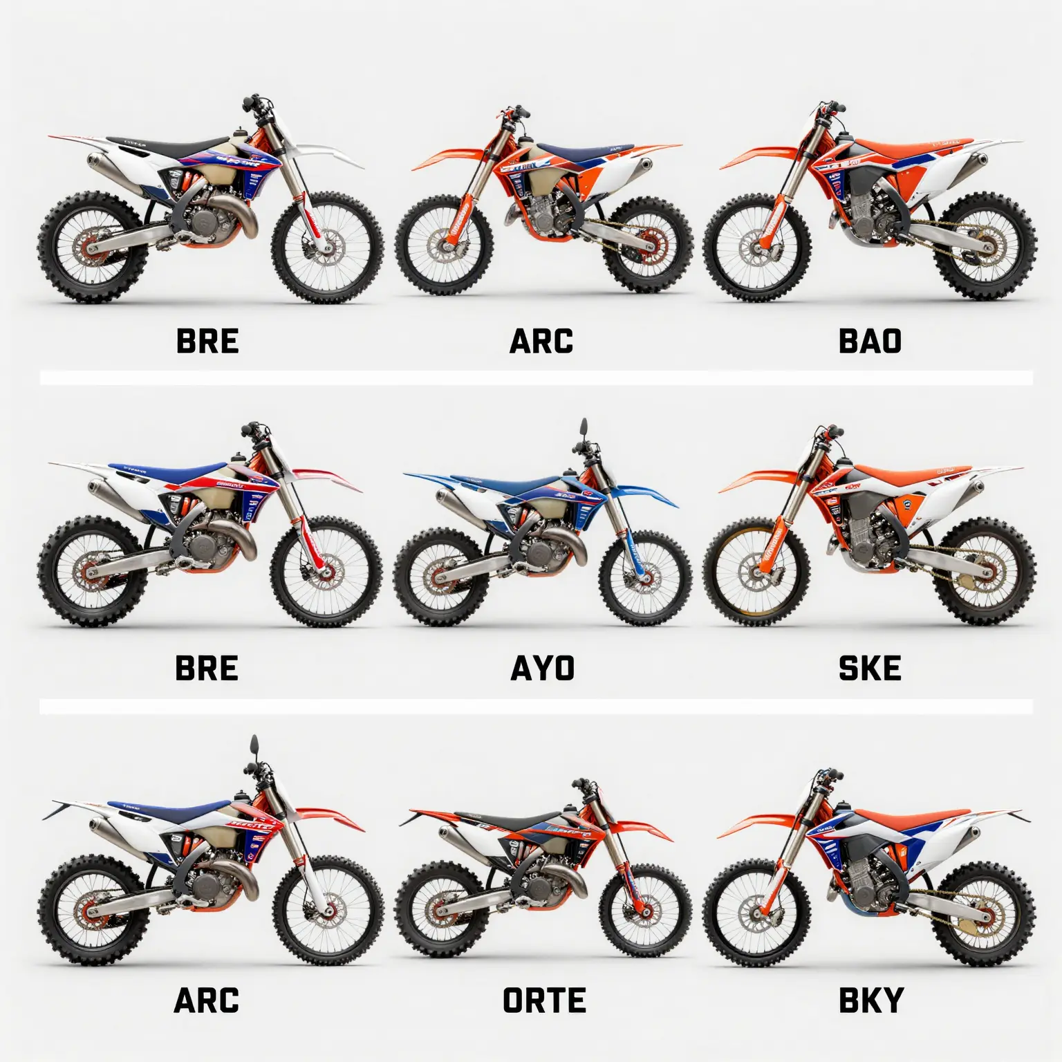 Types of Graphics for Dirt Bikes