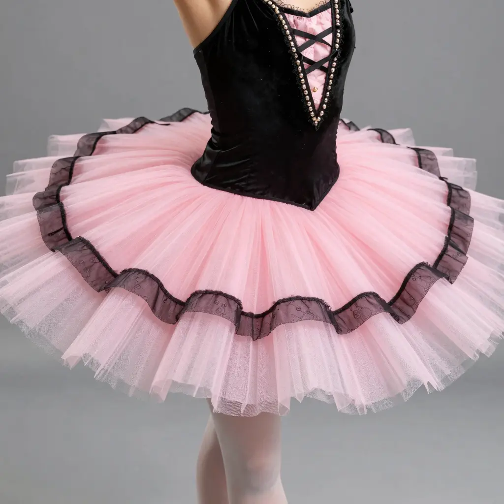 Exquisite pink and black tutu