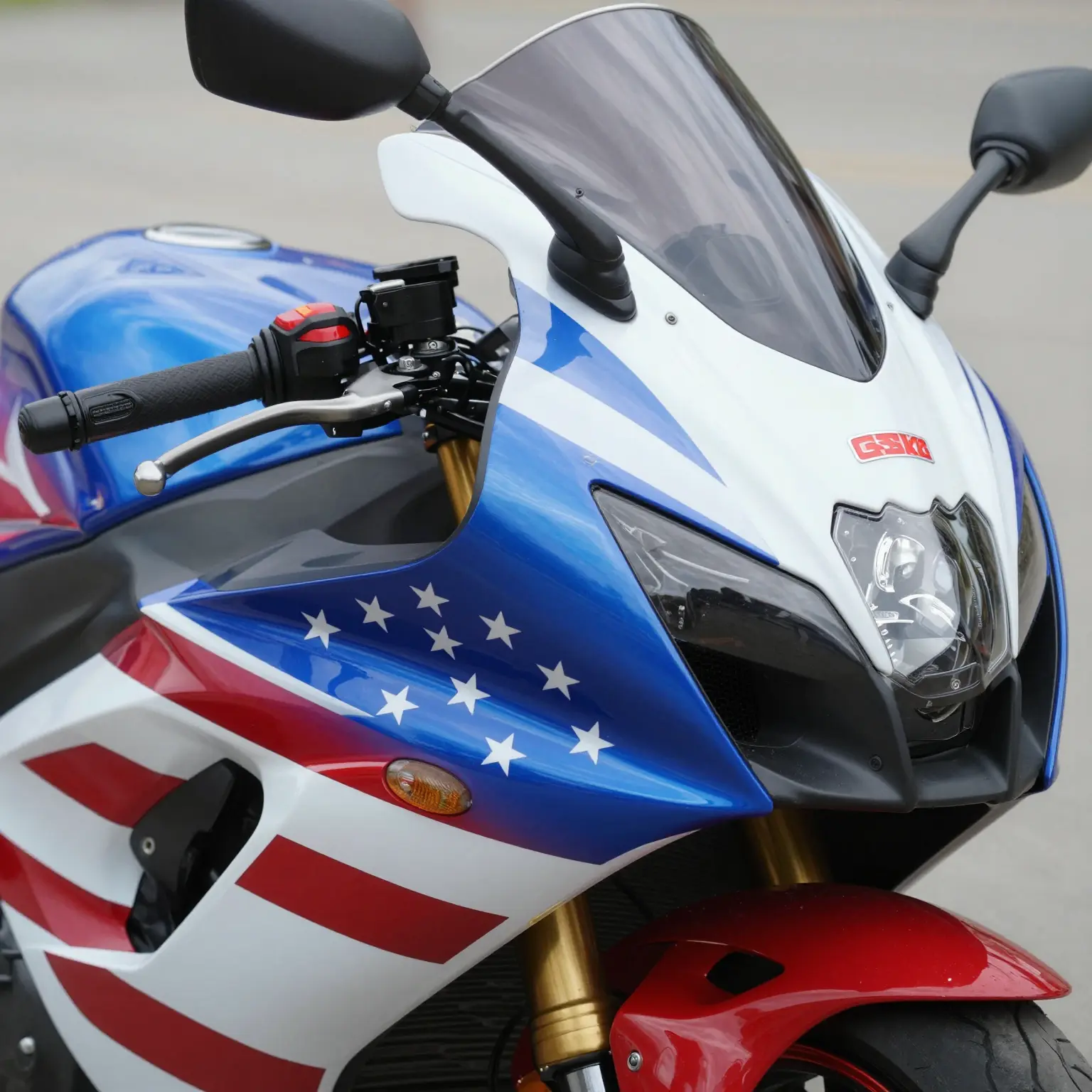 Image of Suzuki GSXR American flag fairings