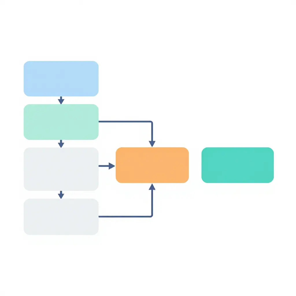 Fairing material decision flowchart guiding readers left to right toward an ABS outcome node or a fiberglass outcome node