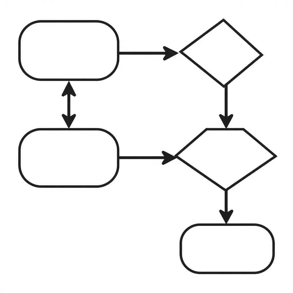 A clean 2D flowchart showing the fairing tab alignment adjustment decision process: checking seating, identifying mismatch, choosing an adjustment, and re-checking the gap